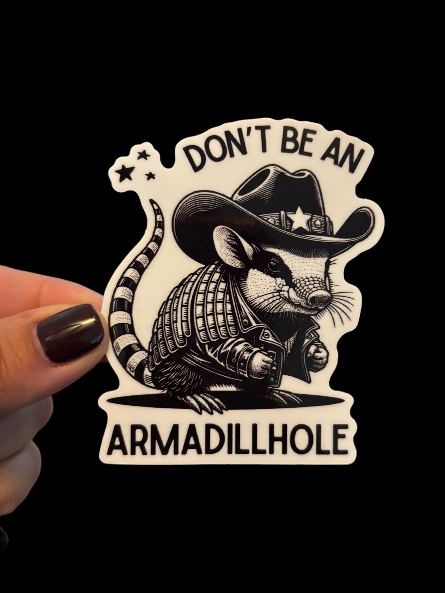 Don’t Be An Armadillhole Sticker