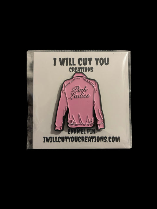 Pink ladies enamel pin