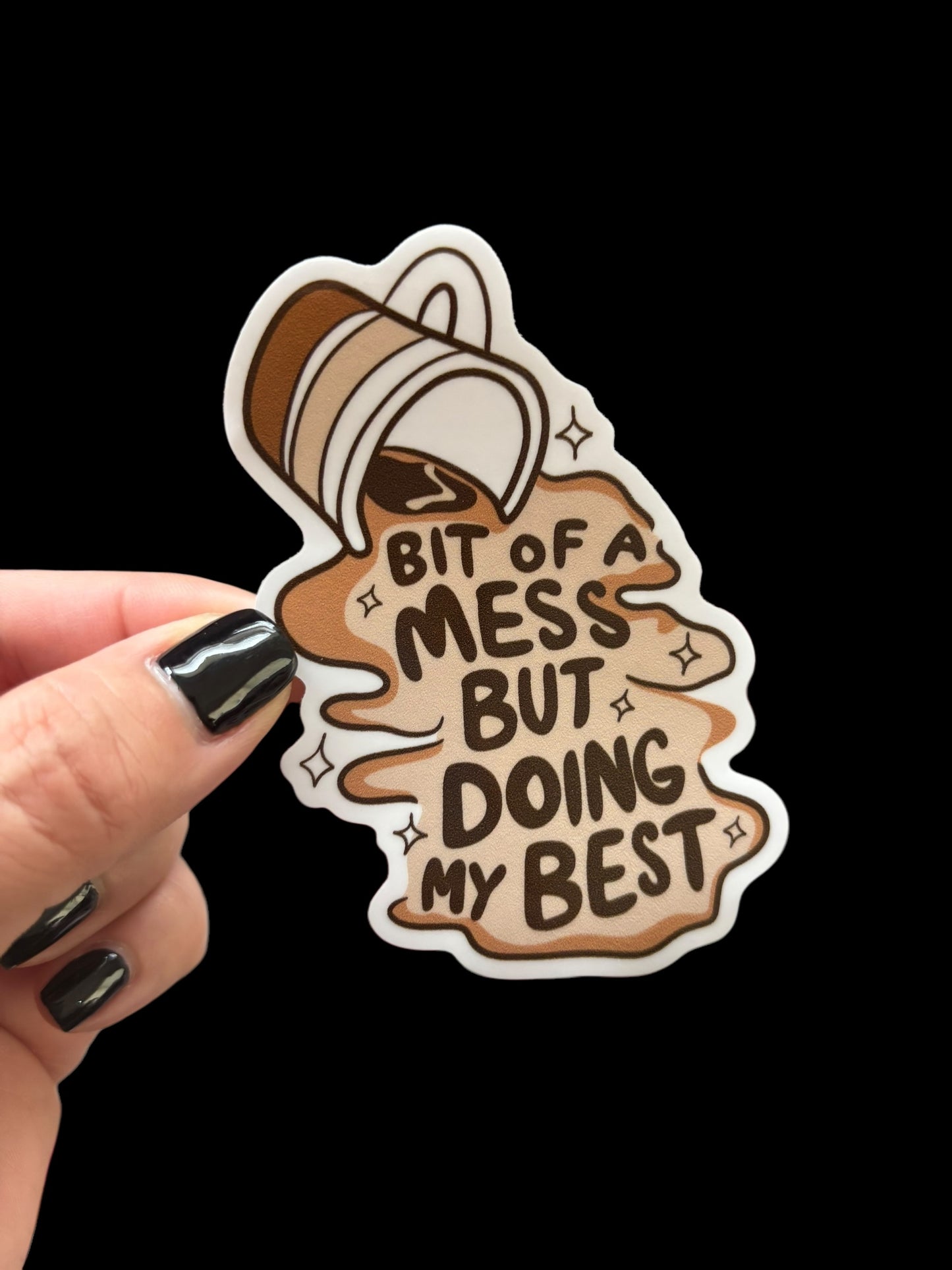 Bit of a mess but doing my best Vinyl Sticker