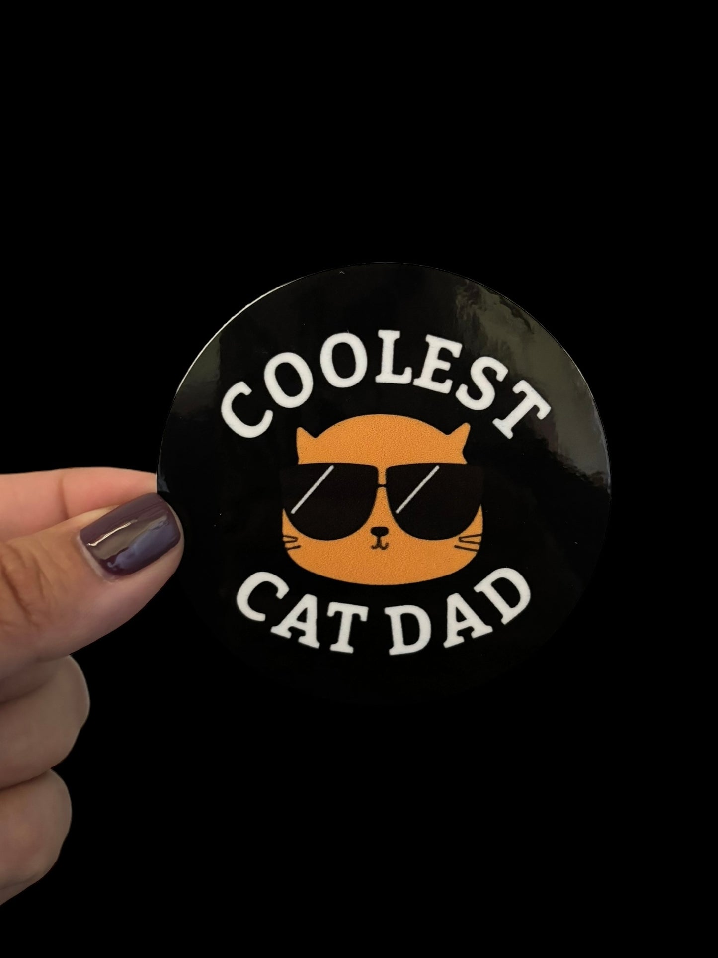 Coolest Cat Dad Sticker