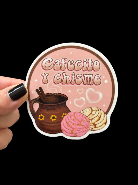 Cafecito y Chisme Vinyl Sticker