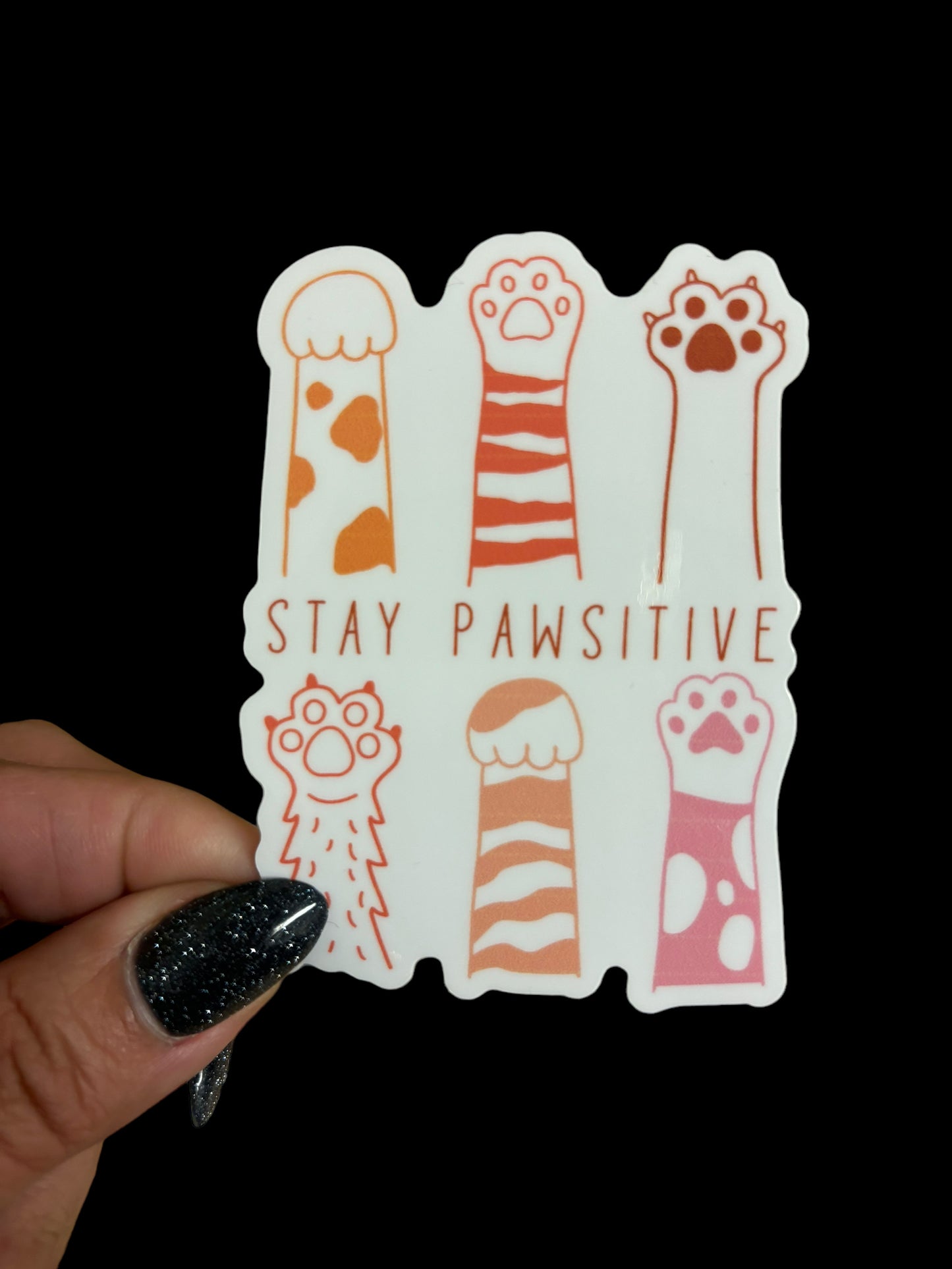 Stay Pawsative Sticker