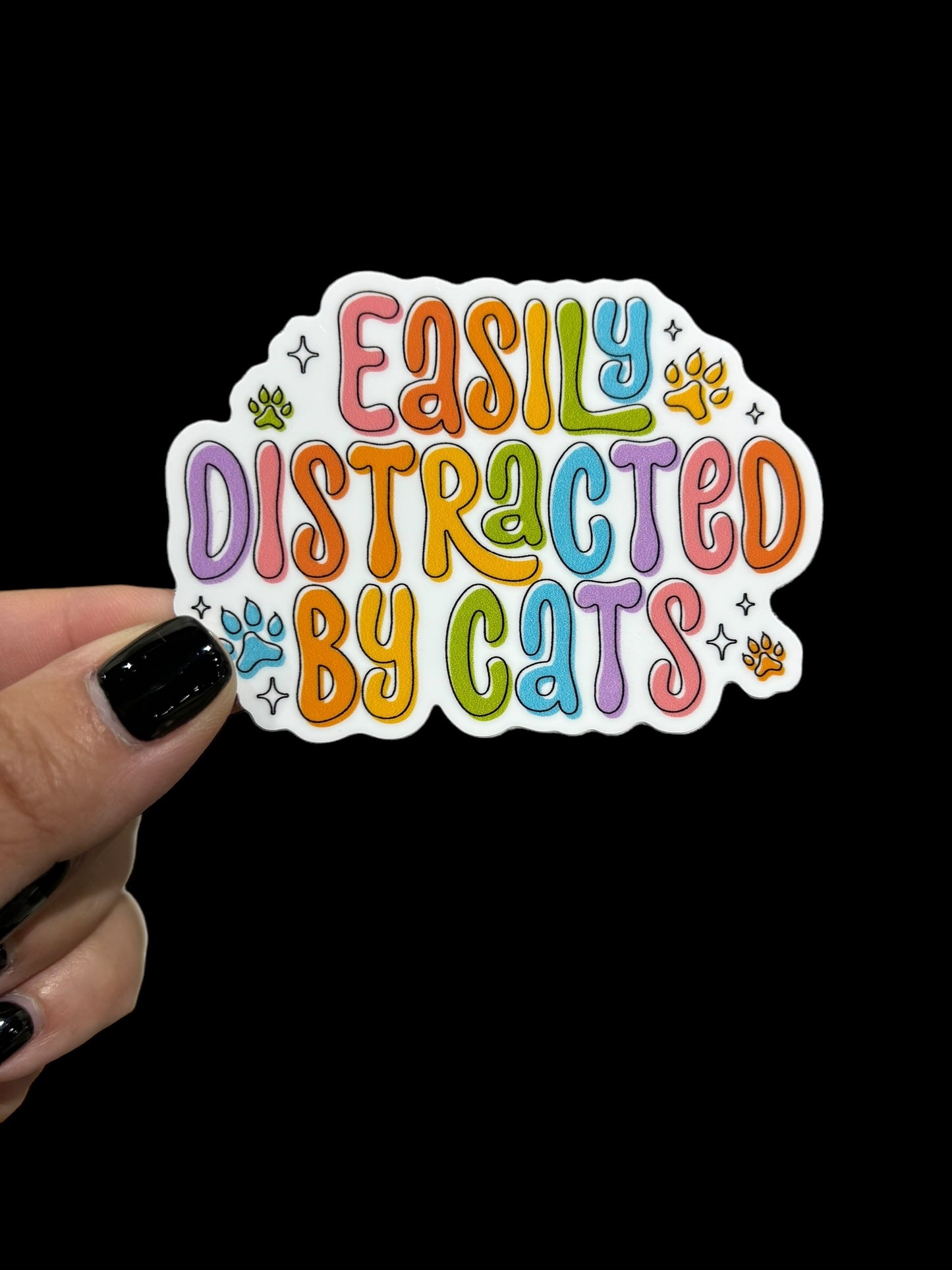 Easily Distracted By Cats Sticker