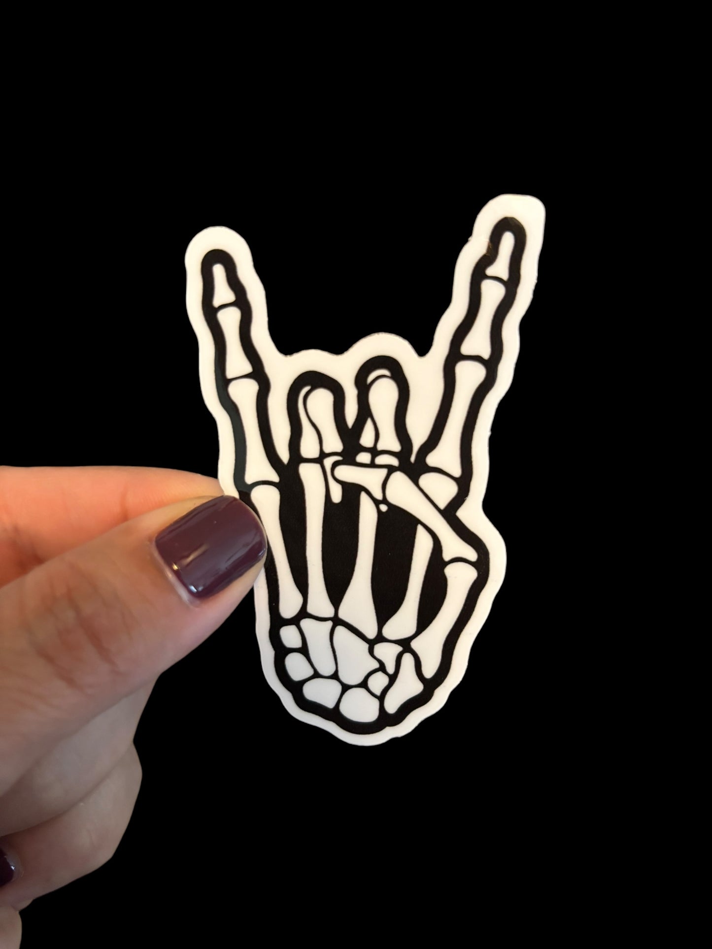 Rock Hand (Skeleton) Sign Sticker