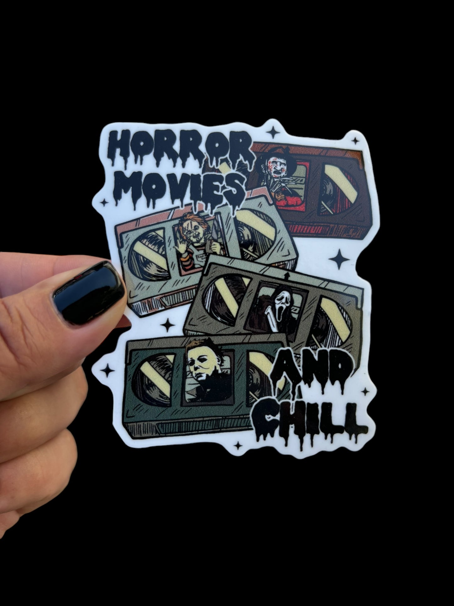 Horror movies and chill Sticker