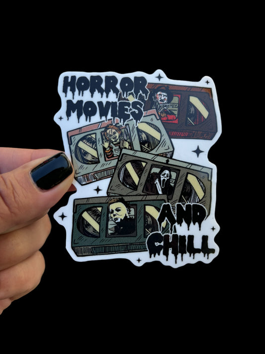 Horror movies and chill Sticker