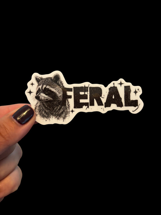 Feral Racoon Sticker