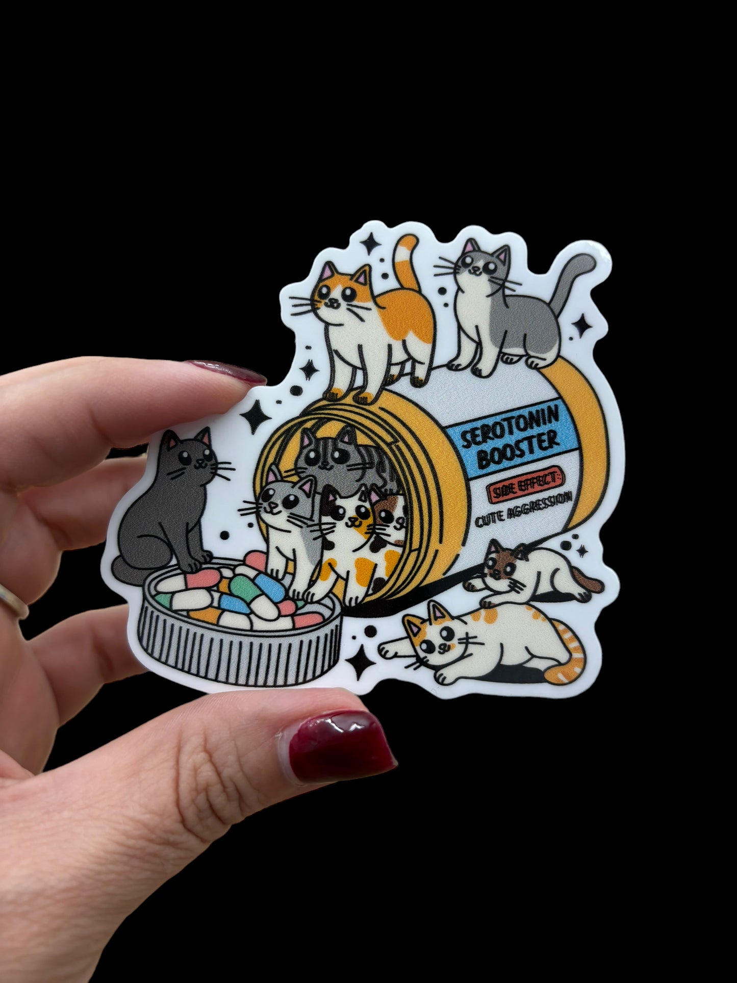 Cat Serotonin Booster Sticker