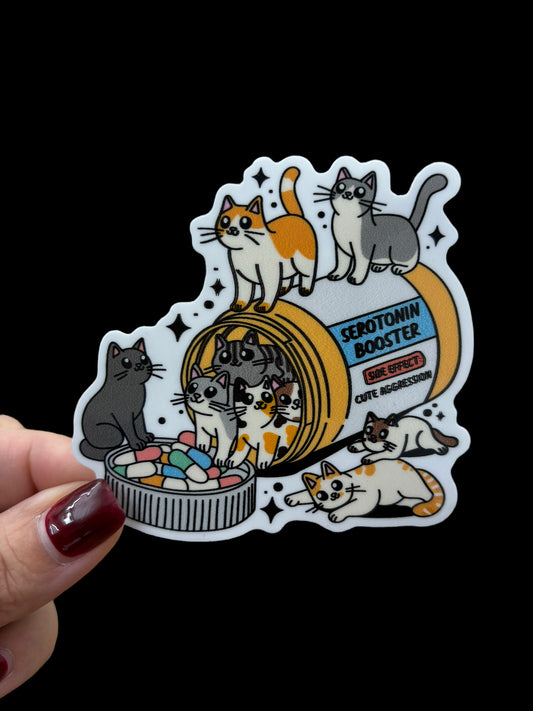Cat Serotonin Booster Sticker