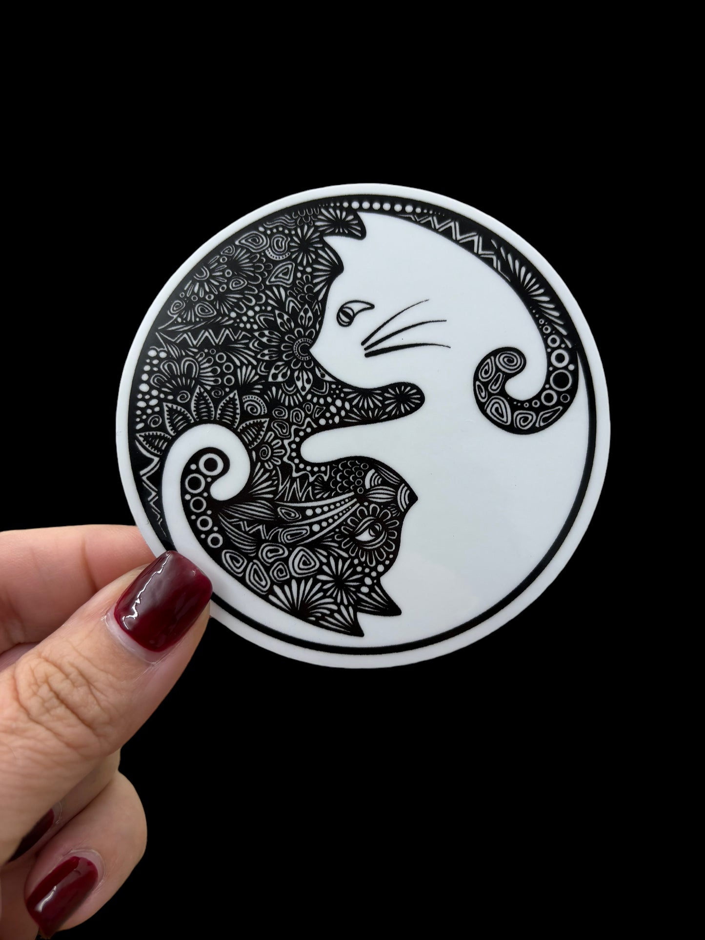 Ying Yang Cats Sticker