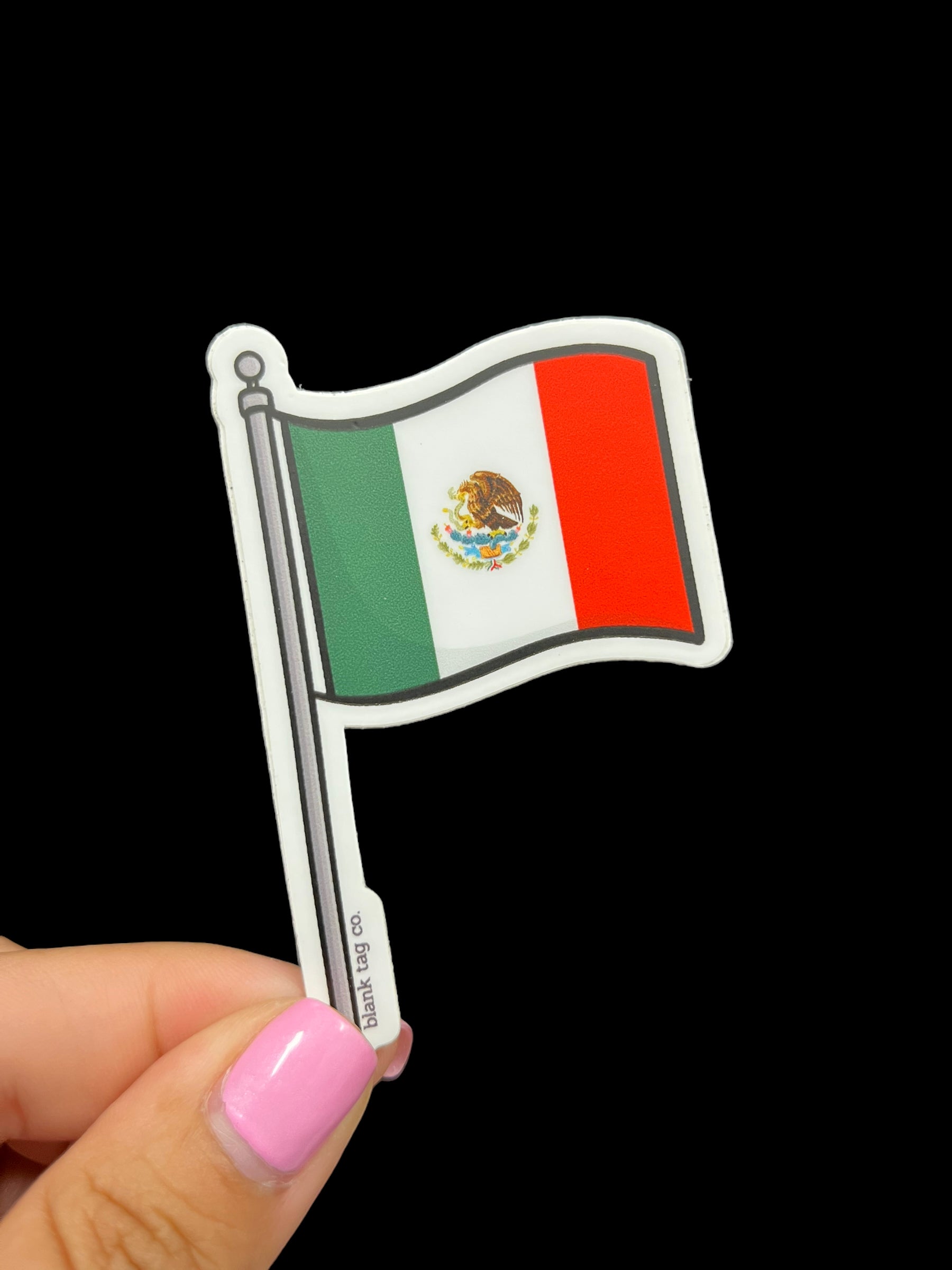  Mexican Flag Baseball Sticker, WaterProof Vinyl