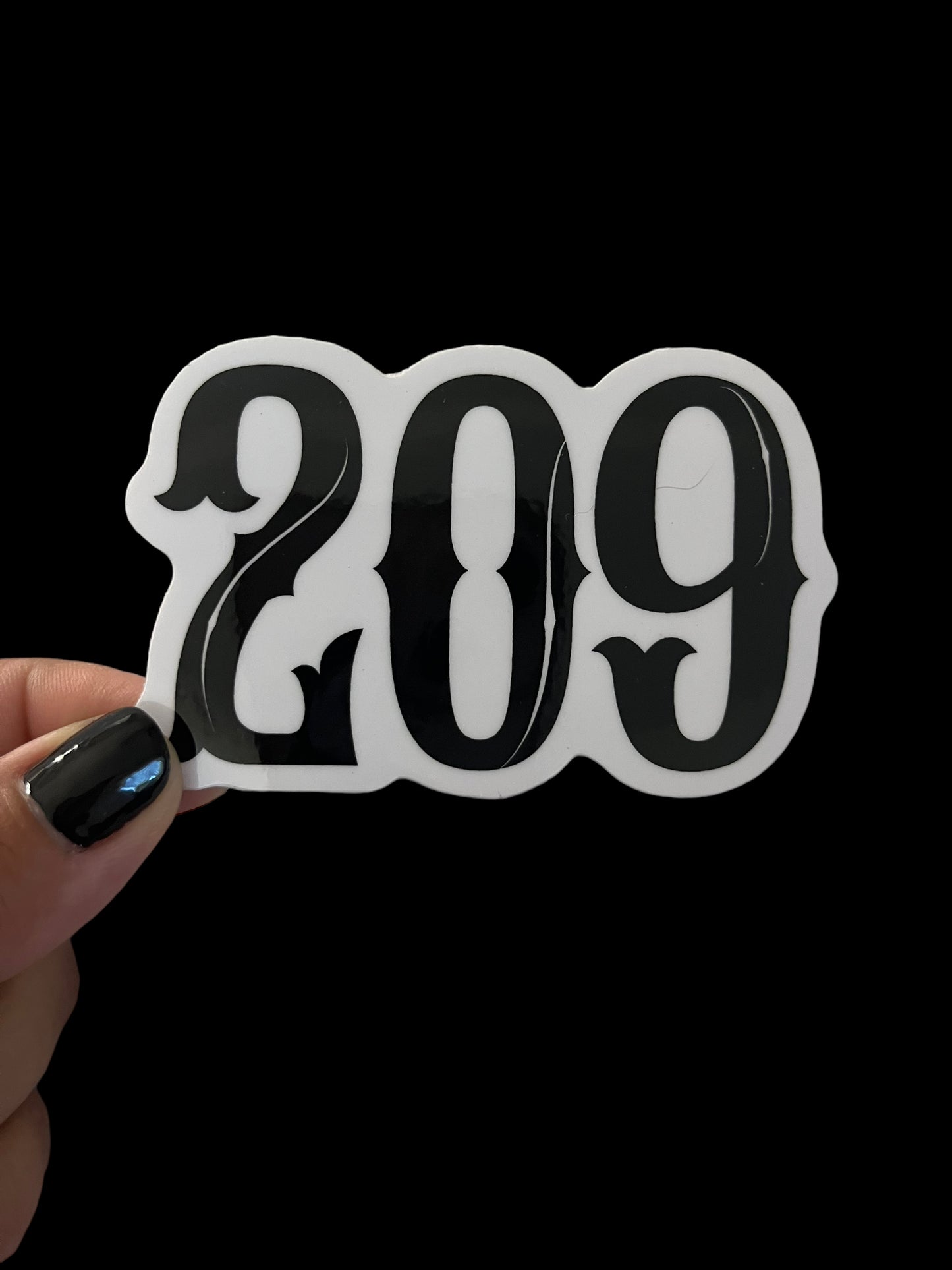 209 Area Code Sticker