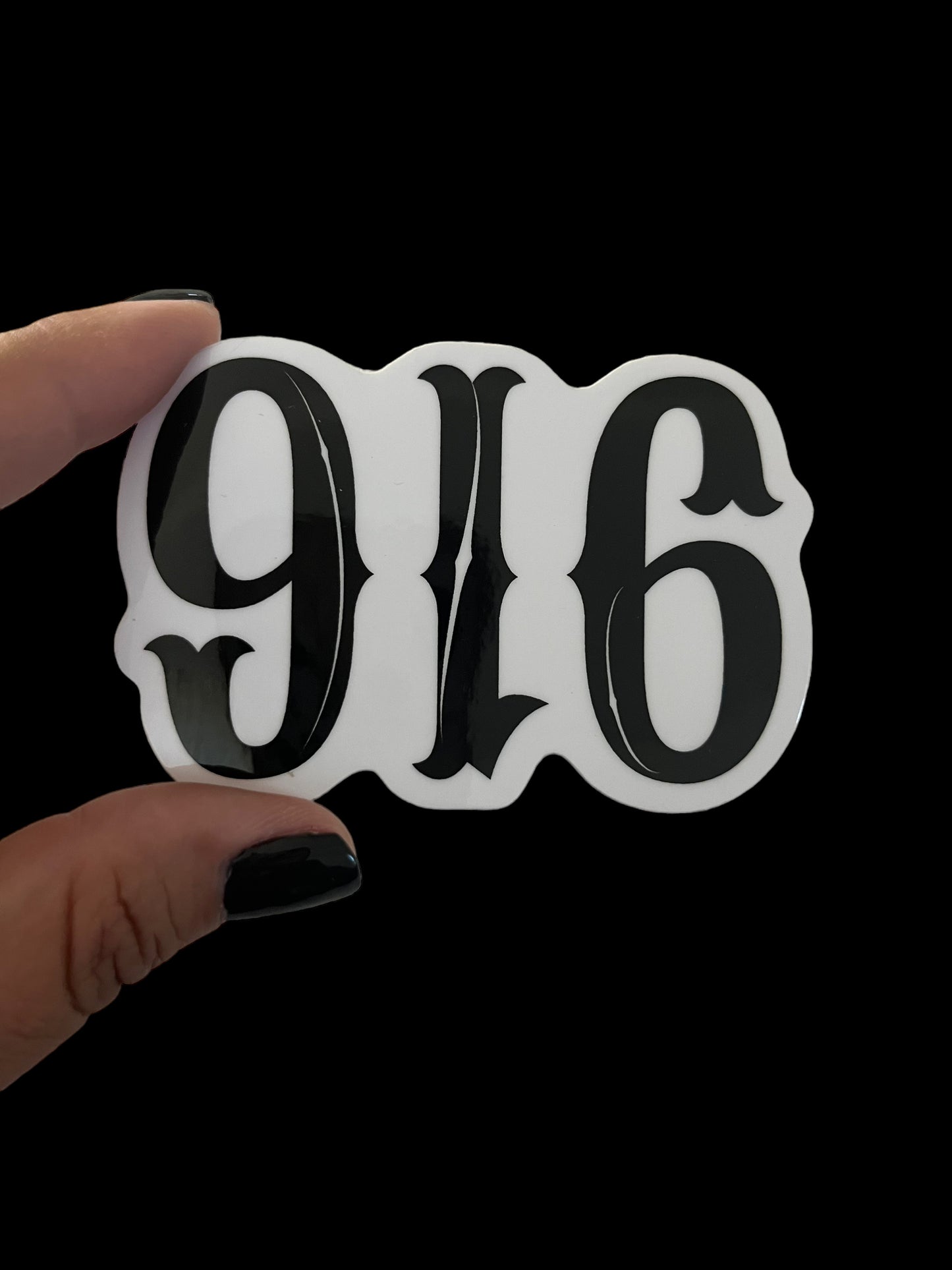 916 Area Code Sticker