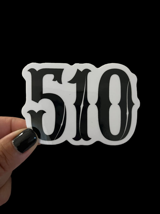 510 Area Code Sticker