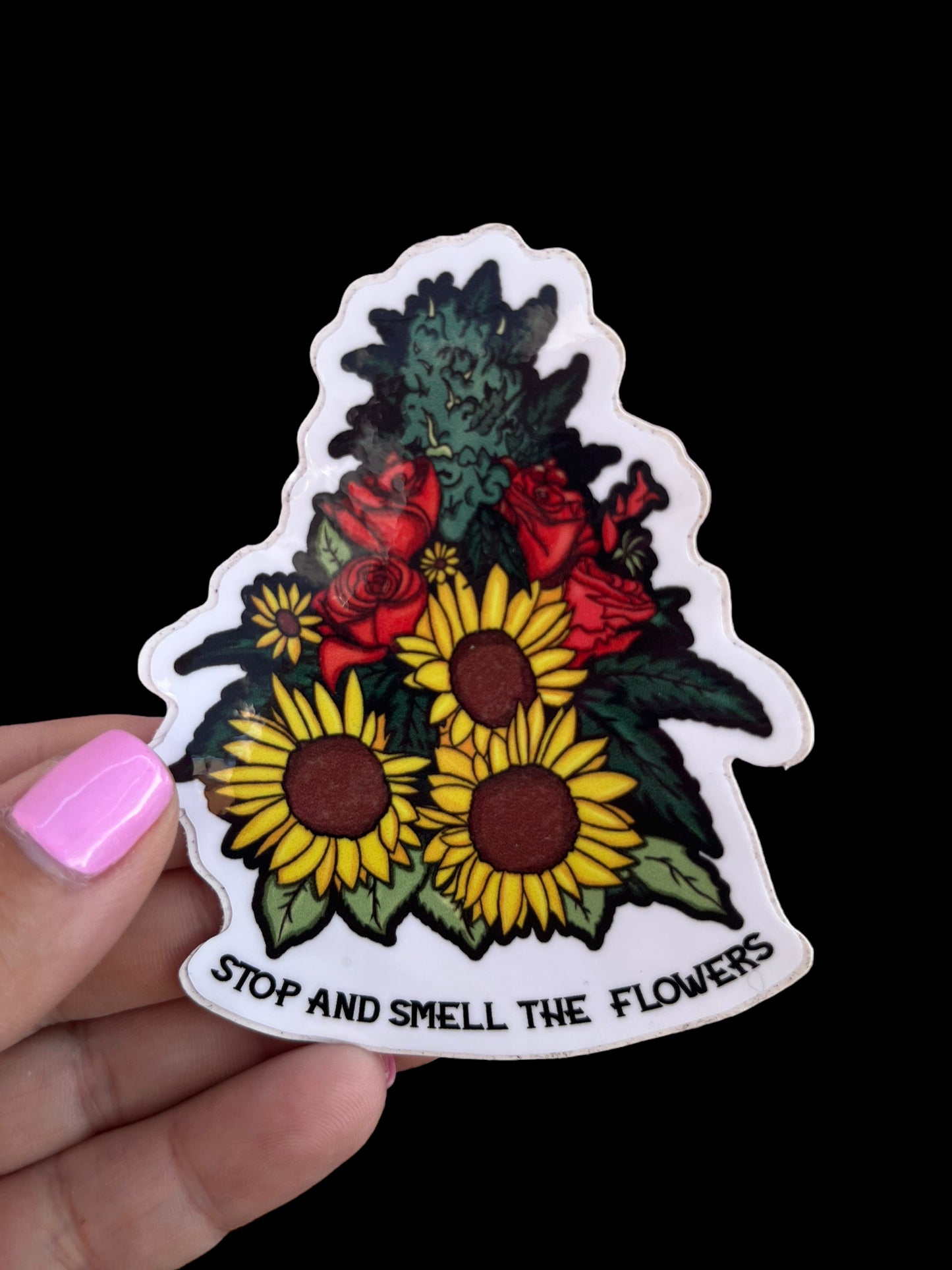 Stop and smell the flowers Sticker