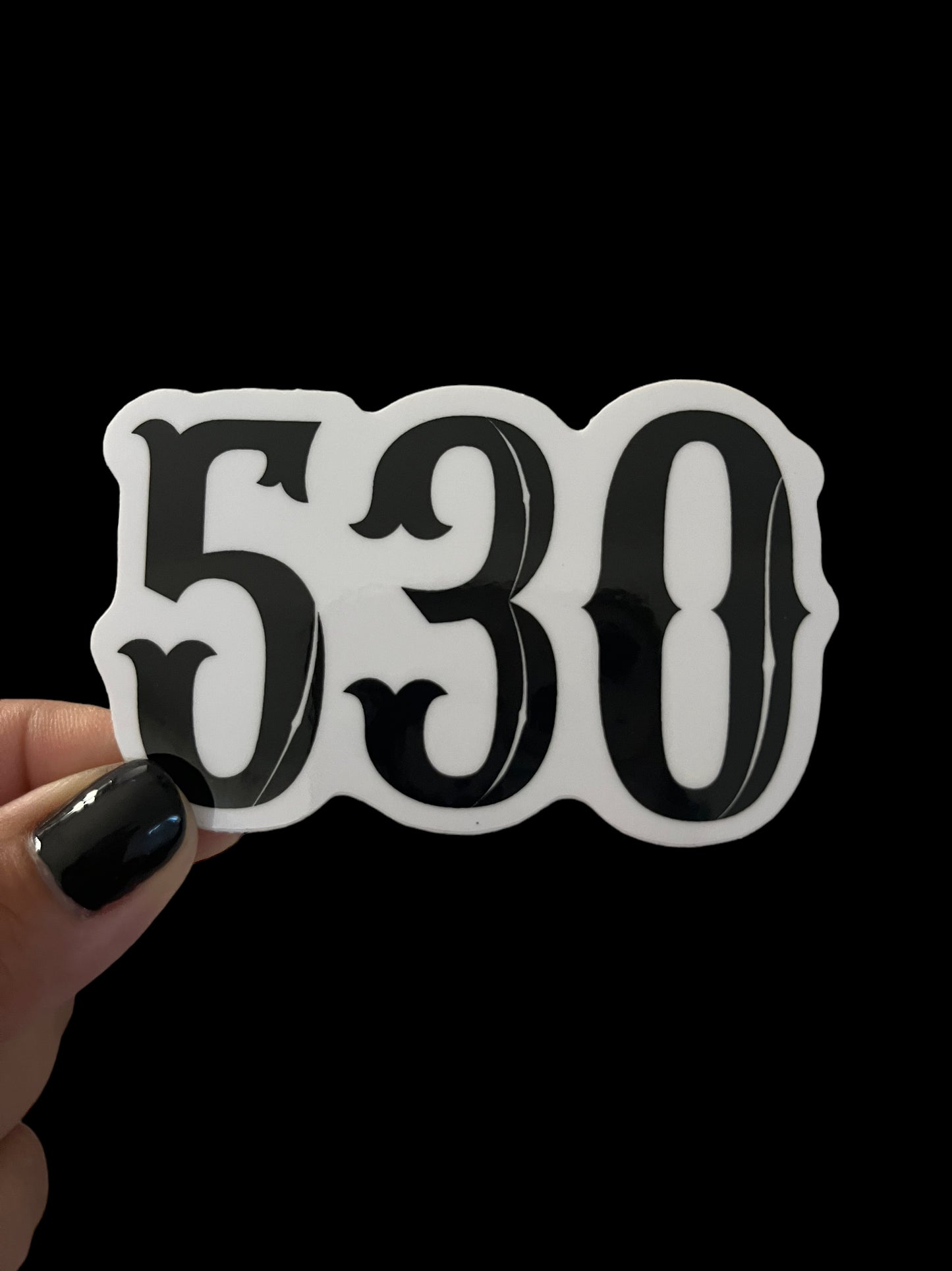 530 Area Code Sticker