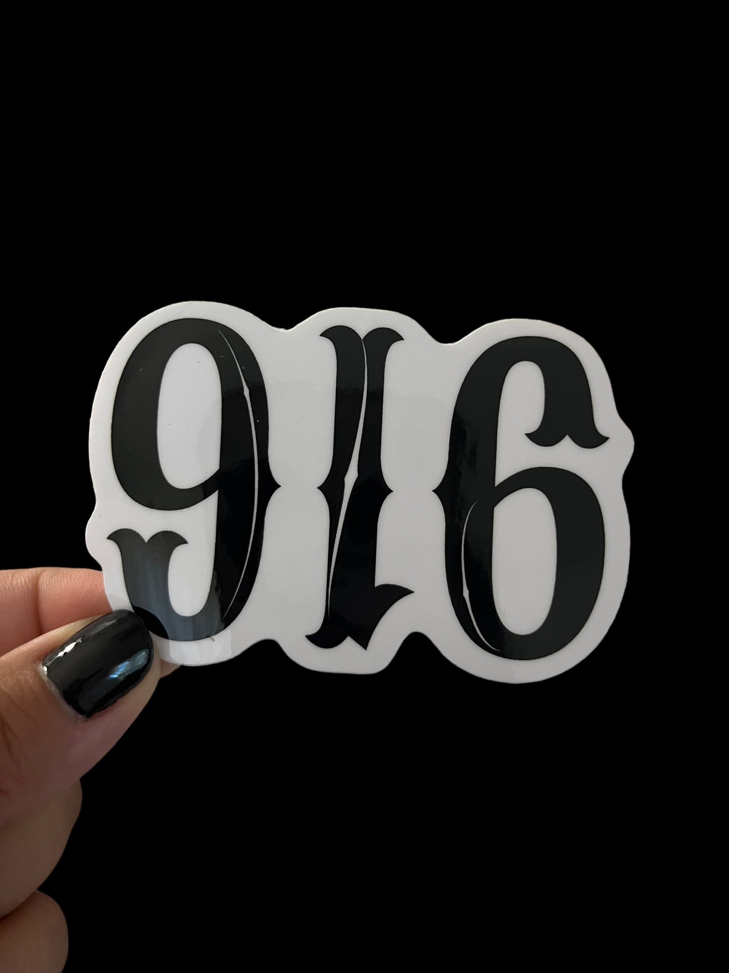 916 Area Code Sticker
