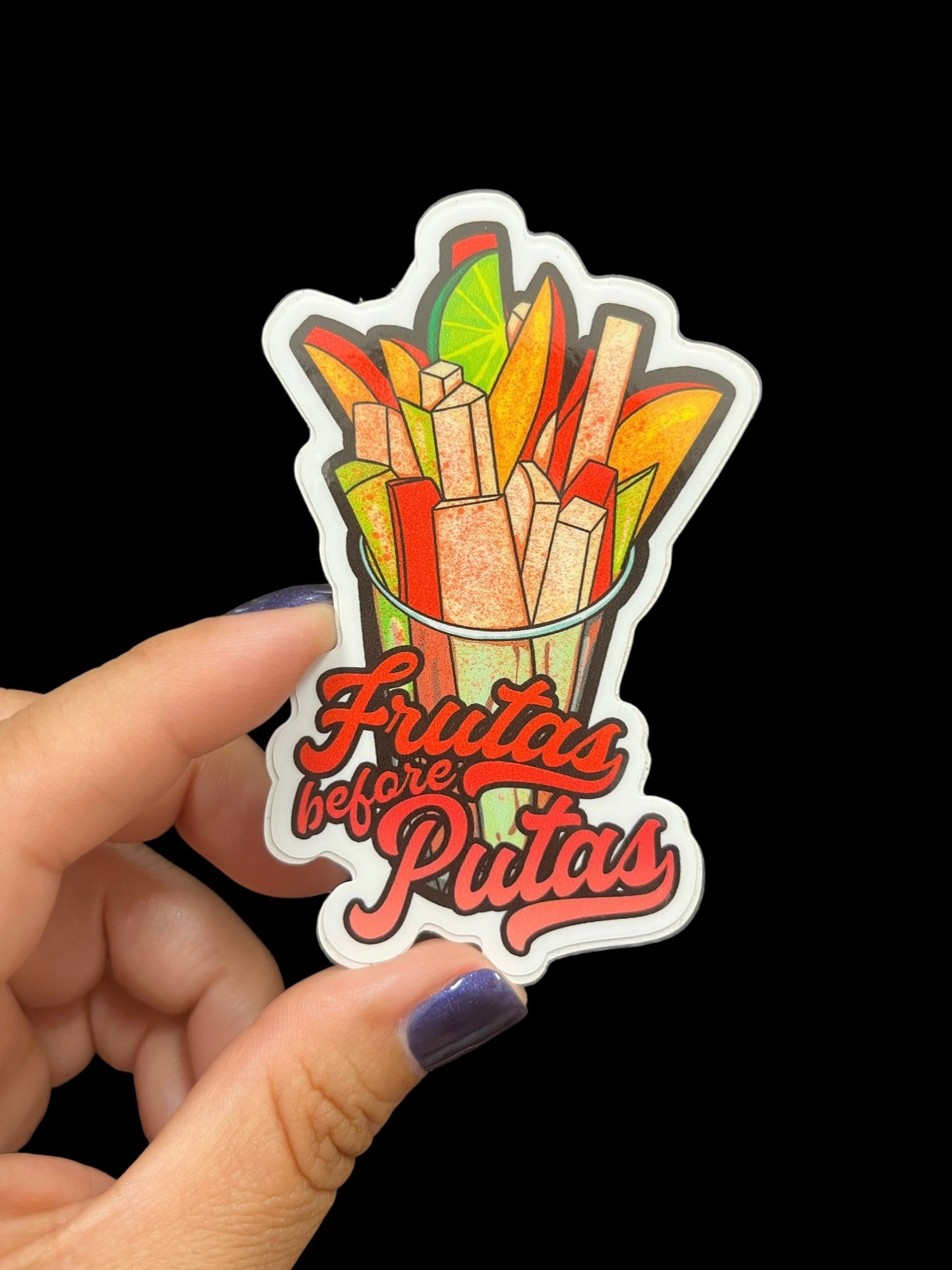 Frutas Before Putas Sticker