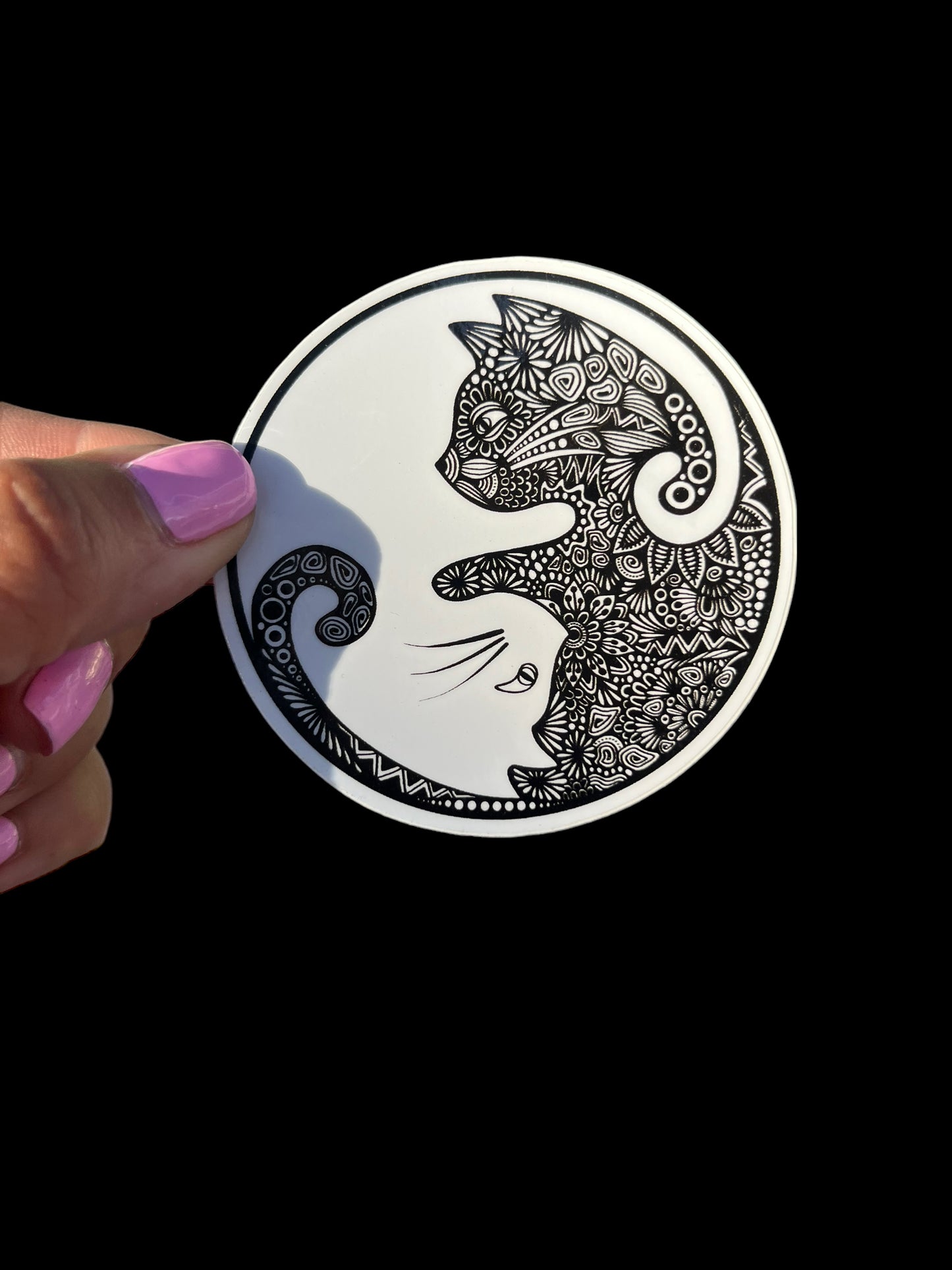 Ying Yang Cats Sticker