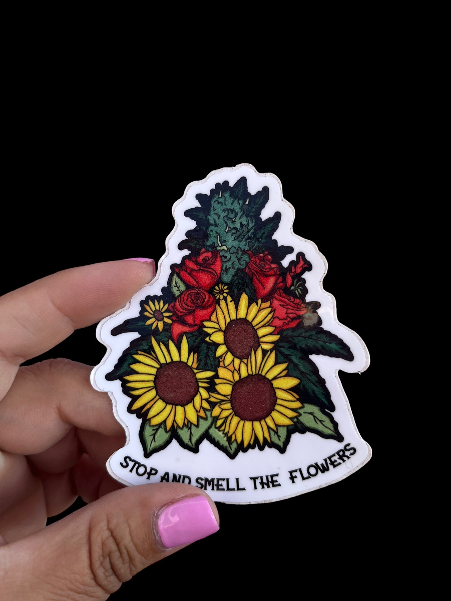 Stop and smell the flowers Sticker