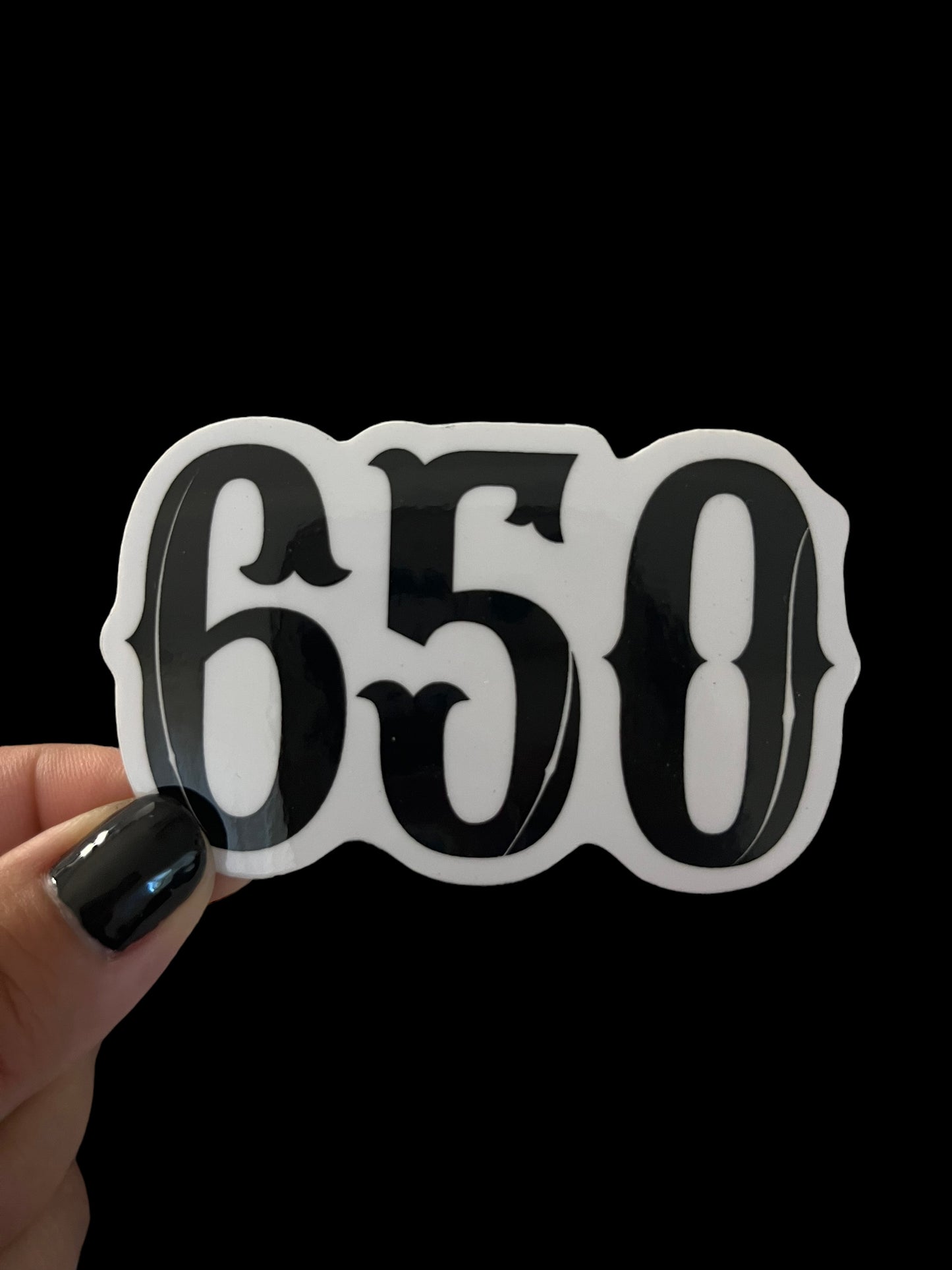 650 Area Code Sticker