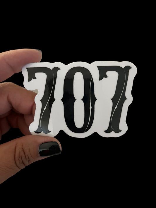 707 Area Code Sticker