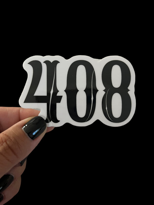 408 Area Code Sticker