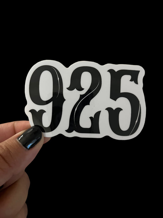 925 Area Code Sticker