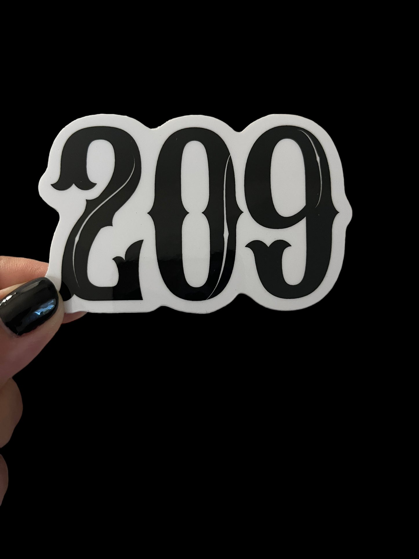 209 Area Code Sticker