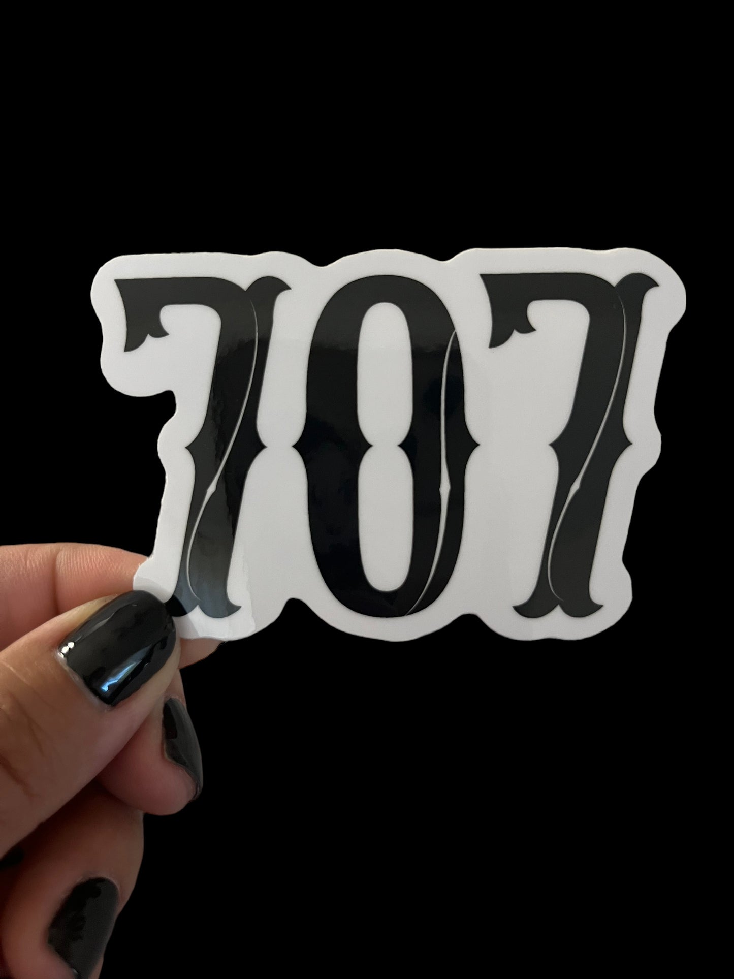 707 Area Code Sticker