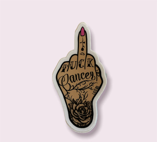 Fuck cancer (feminine) sticker