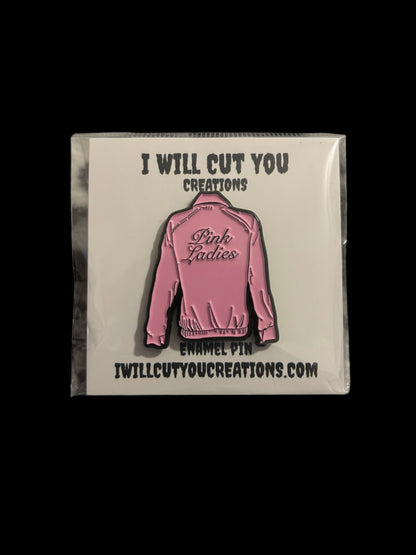 Pink ladies enamel pin