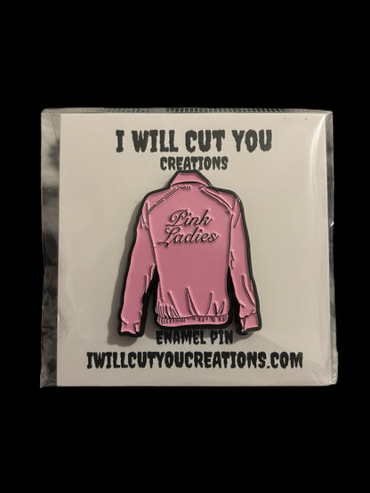 Pink ladies enamel pin