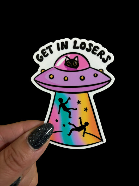 Get in Losers Sticker (Cat)