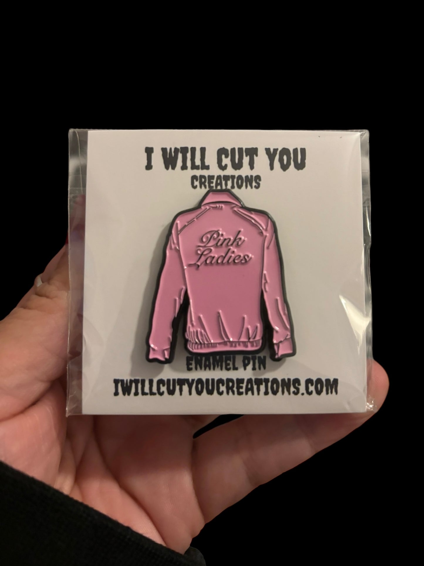 Pink ladies enamel pin