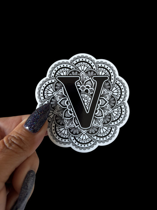V Vinyl Sticker