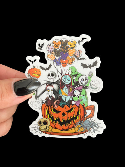 Nightmare Before Christmas Tea Cup Sticker