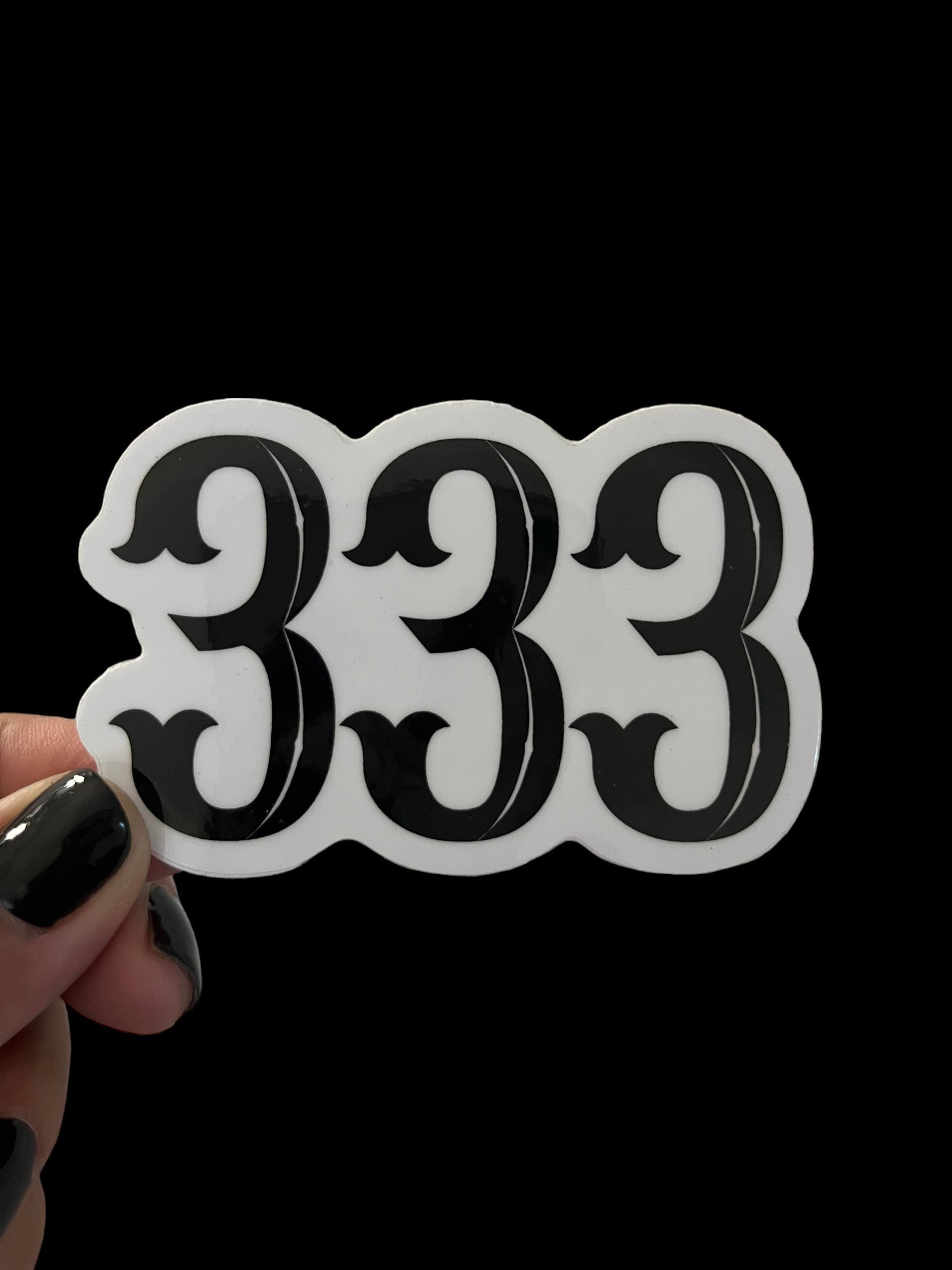 333 Angel/Spirit number Sticker – I Will Cut You Creations